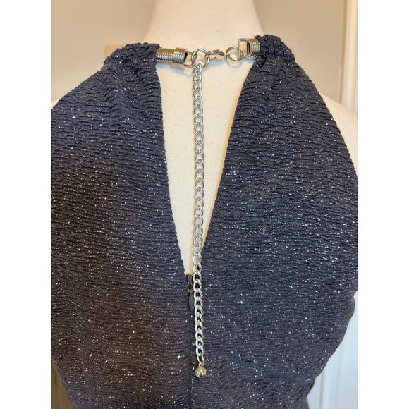 Eliza J |  Charcoal Gray  Cocktail Halter Dress | 8 - Picture 13 of 14